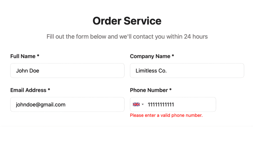 Automated Service Request & CRM Integration Flow-4 Number and email validation